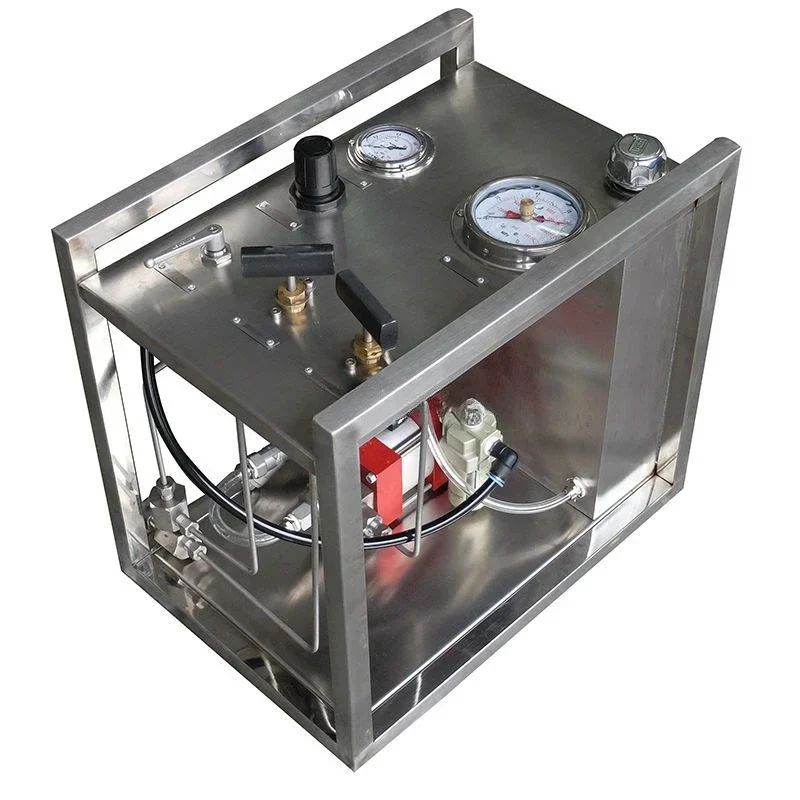 

Model:WS-JM64 300-500 Bar stainless steel frame mini air driven hydraulic pressure test pump