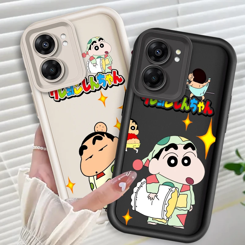 C-Crayons S-Shin-chans Cartoon Eye Ladder For OPPO Find X5 X3 A58 A57 A55 A53 A54 A92 A74 A78 A98 A16 A94 A76 A72 5G Back