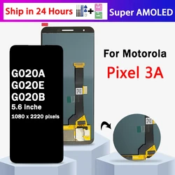 Super AMOLED For Google Pixel 3a LCD Display Touch Digitizer Screen For Google Pixel 3A G020A  G020E G020B G020G G020H LCD Frame