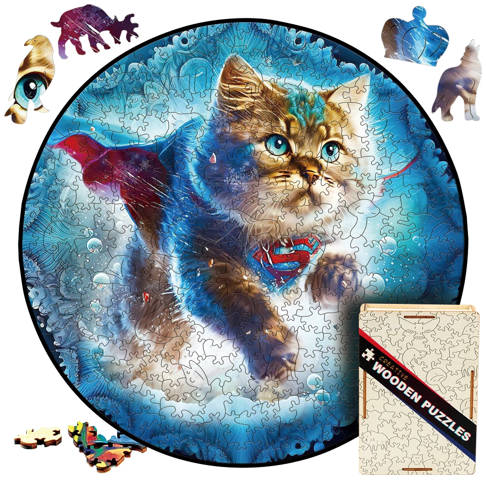 

Animal Wood Jigsaw Puzzles Toys Wooden Puzzle Mandala Cat Lord Of The Cold 3D Iq Puzzle Game Gift For Adults And Children pazzle