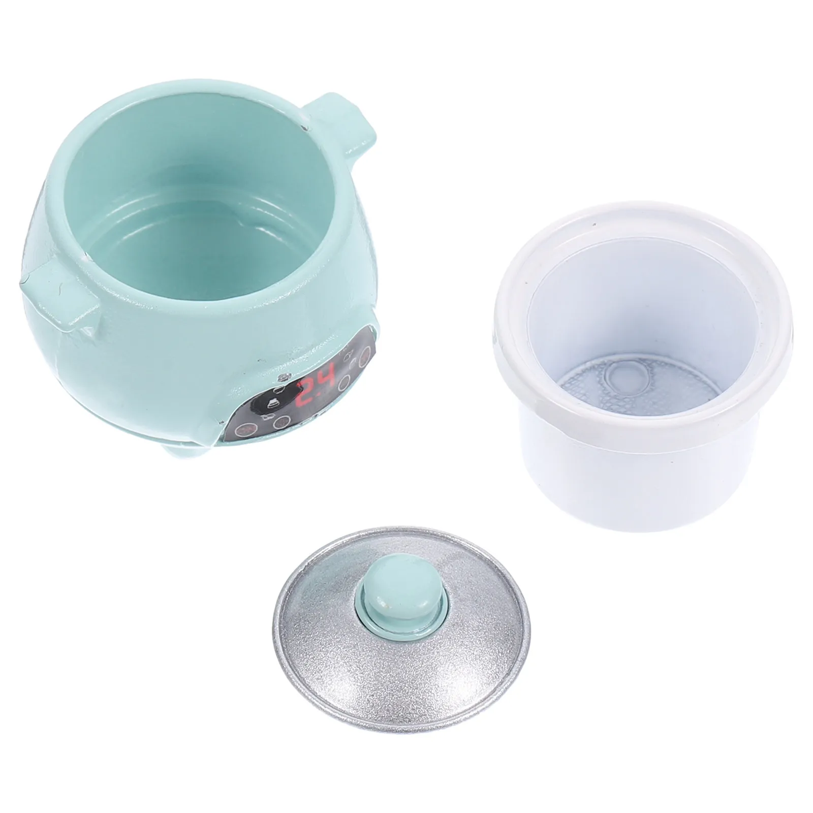 Miniature Rice Cooker Mini Kitchen Appliance Kitchen Decoration Mini House Kitchenware Accessory Miniature Cookware