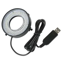 USB 72/144 RGB LED Ring Light Adjustable Illuminator Lamp Industry Monocular Trinocular Stereo Video Microscope Lens Camera