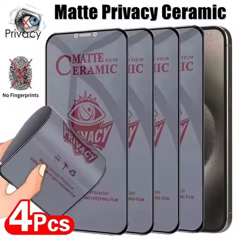 Matte Ceramic Privacy Screen Protectors For Xiaomi 11T Redmi Note 13 12 11 Pro 10 9 12C 10C 13C 12S 11S Poco X6 Pro M6 F5 X3 M5S