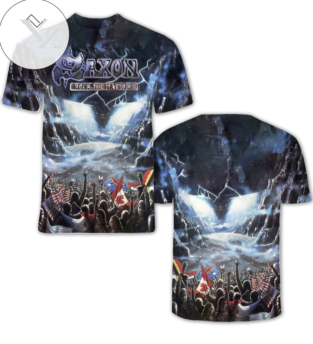Hot Sale 3D Print Rock Saxon Album T-Shirt, Unisex Oversized Streetwear Tee, Premium Hip Hop Short Sleeve Top Men For 2025