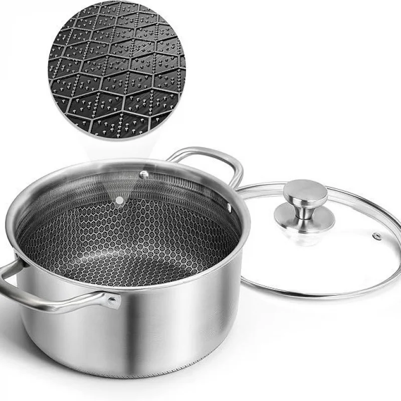 

Three Layers304Stainless Steel Soup Pot Double-Sided Etching Dual-Sided Stockpot
