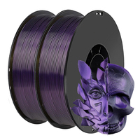 Two Color Silk Black purple PLA 3D Printer Filament 200g 1.75mm 3D Printing Material Magic Sublimation Duotone Dual Color 1Kg
