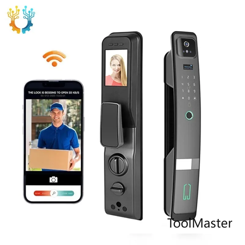 

【2026】[Hot Sale] 2024 New Trend TUYA Smart Door Lock Electric Digital Fingerprint Intelligent Face Recognition Door Lock