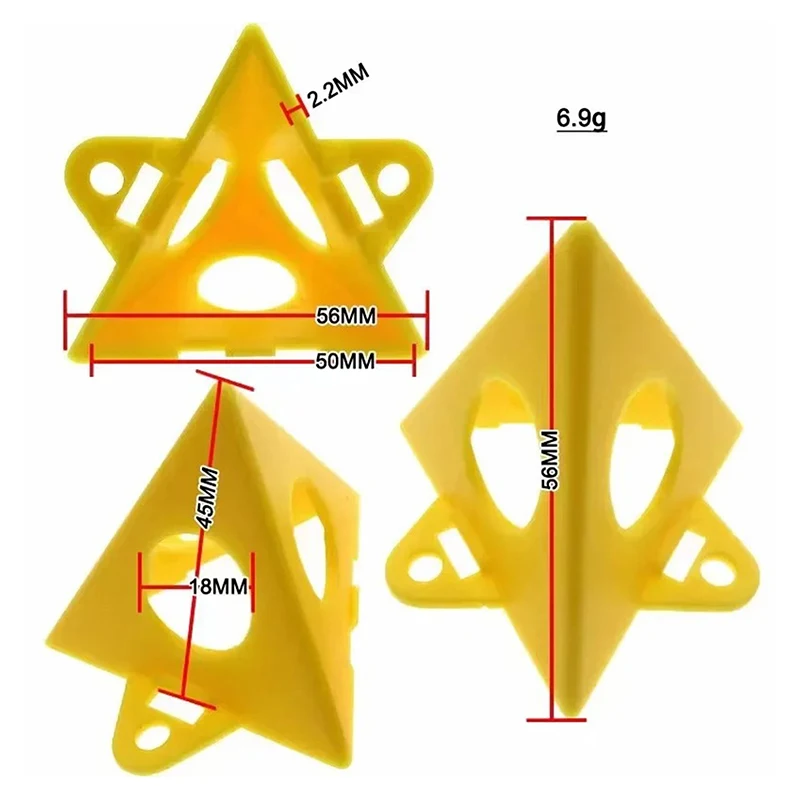 Conjunto de suporte de pintura para carpintaria, 20 peças, bloco de almofada de plástico pintado em amarelo, pintura em spray, suporte triangular revestido de secagem ao ar