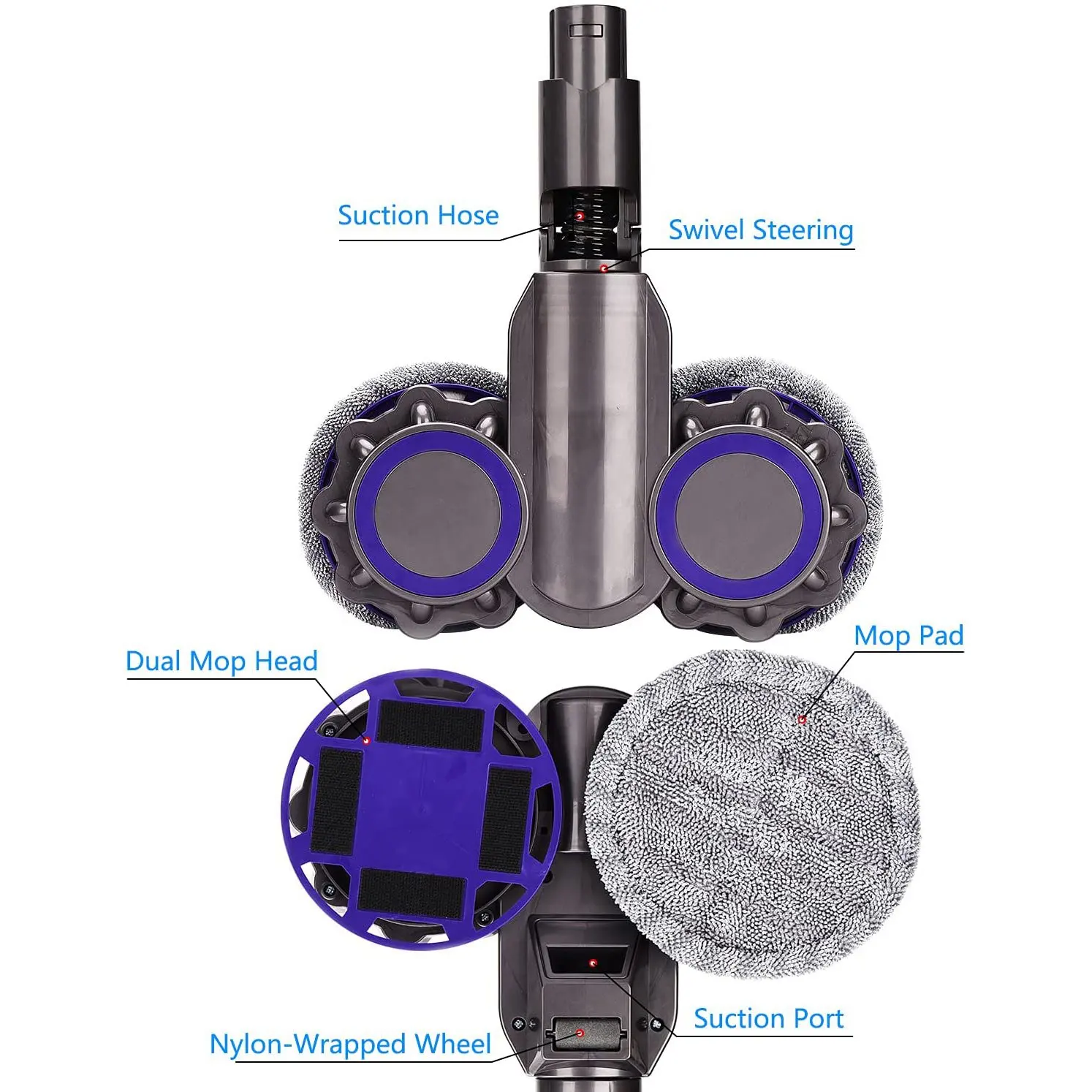 رأس أرضية كهربائي لدايسون ، قطع غيار المكنسة الكهربائية ، التنظيف الرطب والجاف ، V6 ، الحيوان V6 ، DC58 ، DC59 ، DC61 ، DC62 ، DC74