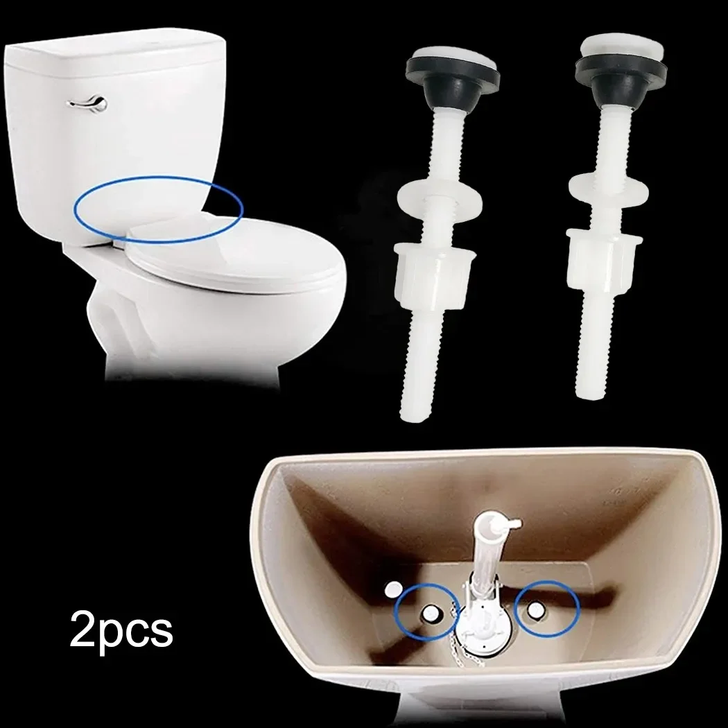 

2pcs Toilet Seat Hinge Bolts Screw Fixing Fitting Kit Toilet Seat Plastic Fastener Repair Accessories