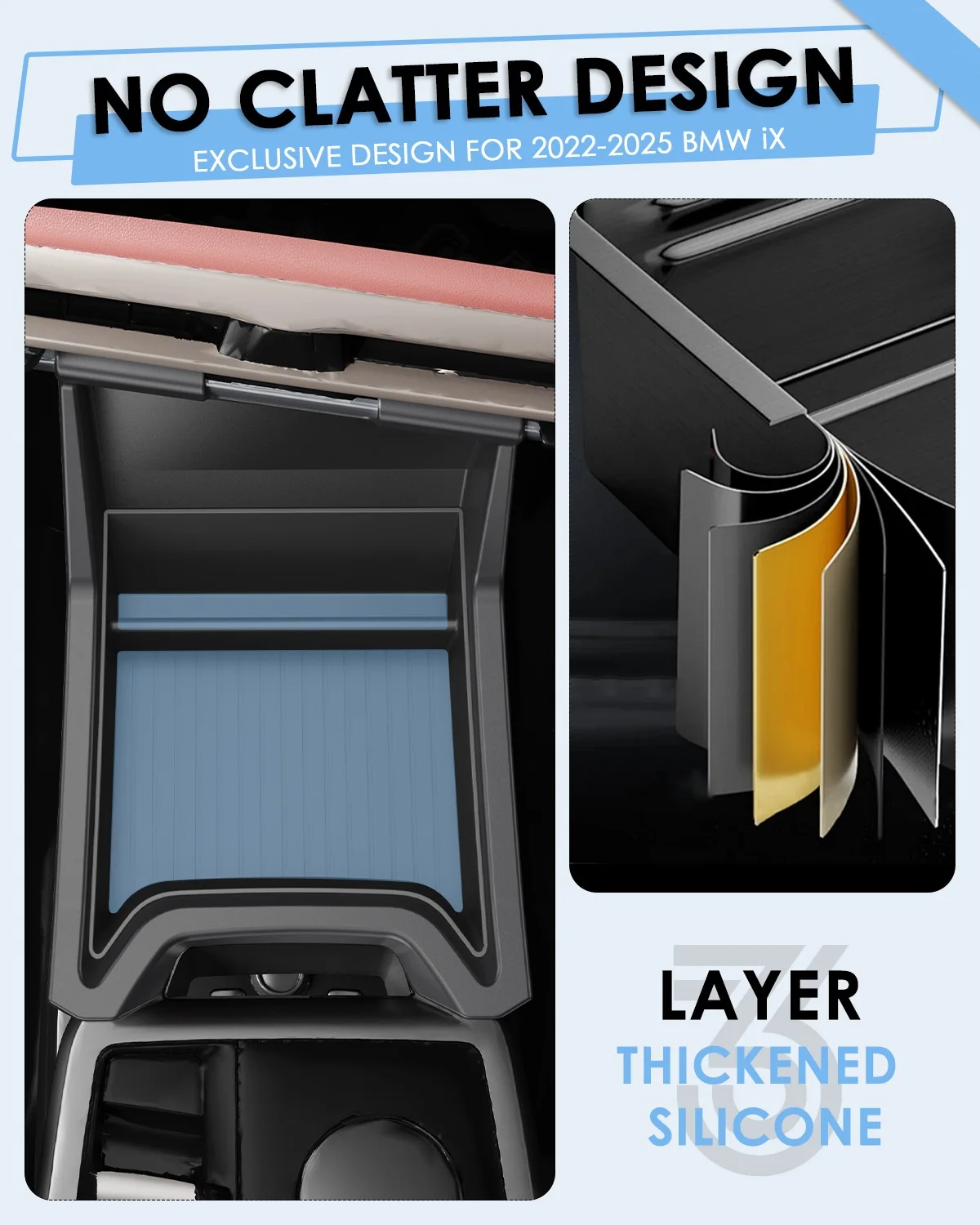 LFOTPP BMW iX I20 EV 2022 2023 2024 2025 için Araba Merkezi Saklama Kutusu Merkezi Kontrol Konteyneri Otomatik BMW iX 2025 Aksesuarları