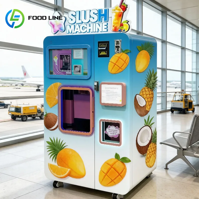 Slushy Machine Vending Commercial Frozen Drink Dispenser Smoothie Style Ice Beverage Smart Touch Screen LED Customized