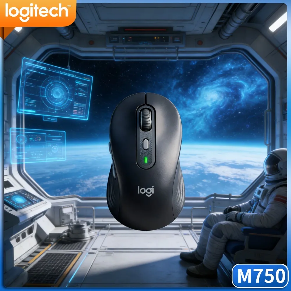 Silent M750 Bluetooth Mouse Smartwheel Smooth Scrolling Recycled Plastic Casing Ten Meter Stable Range Pad Practical Pick Tool
