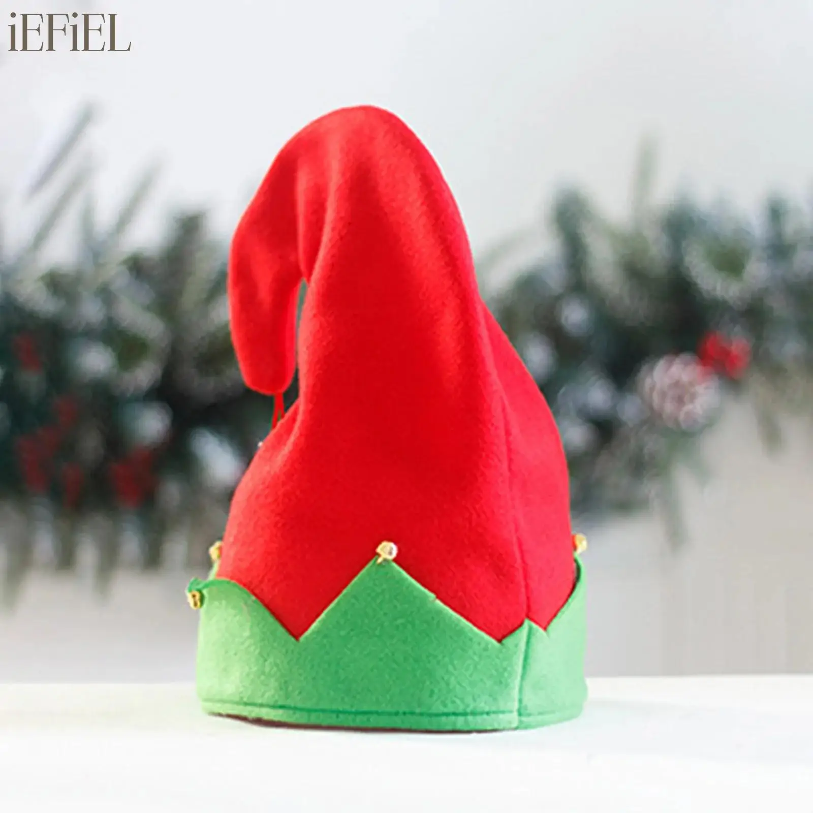 

Unisex Adult Christmas Elf Hat Xmas Holiday Party Bells Hat Headgears for New Year Eve Santa Hat Cap Cosplay Costume Accessories