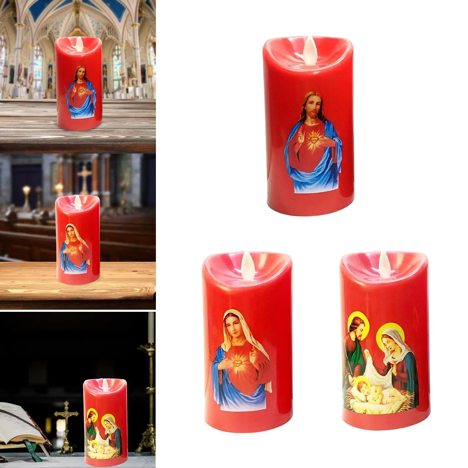 Bezpłomieniowe świece herbaciane Saint LED Candle do dekoracji festiwalowych