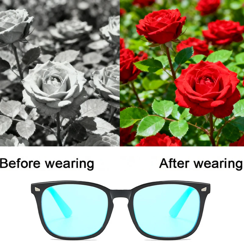 

Red Green Colorblindness Glasses Men Women 2025 Luxury Brand Color Weakness Correction Eyewear Trendy Blind Weak Shades UV400