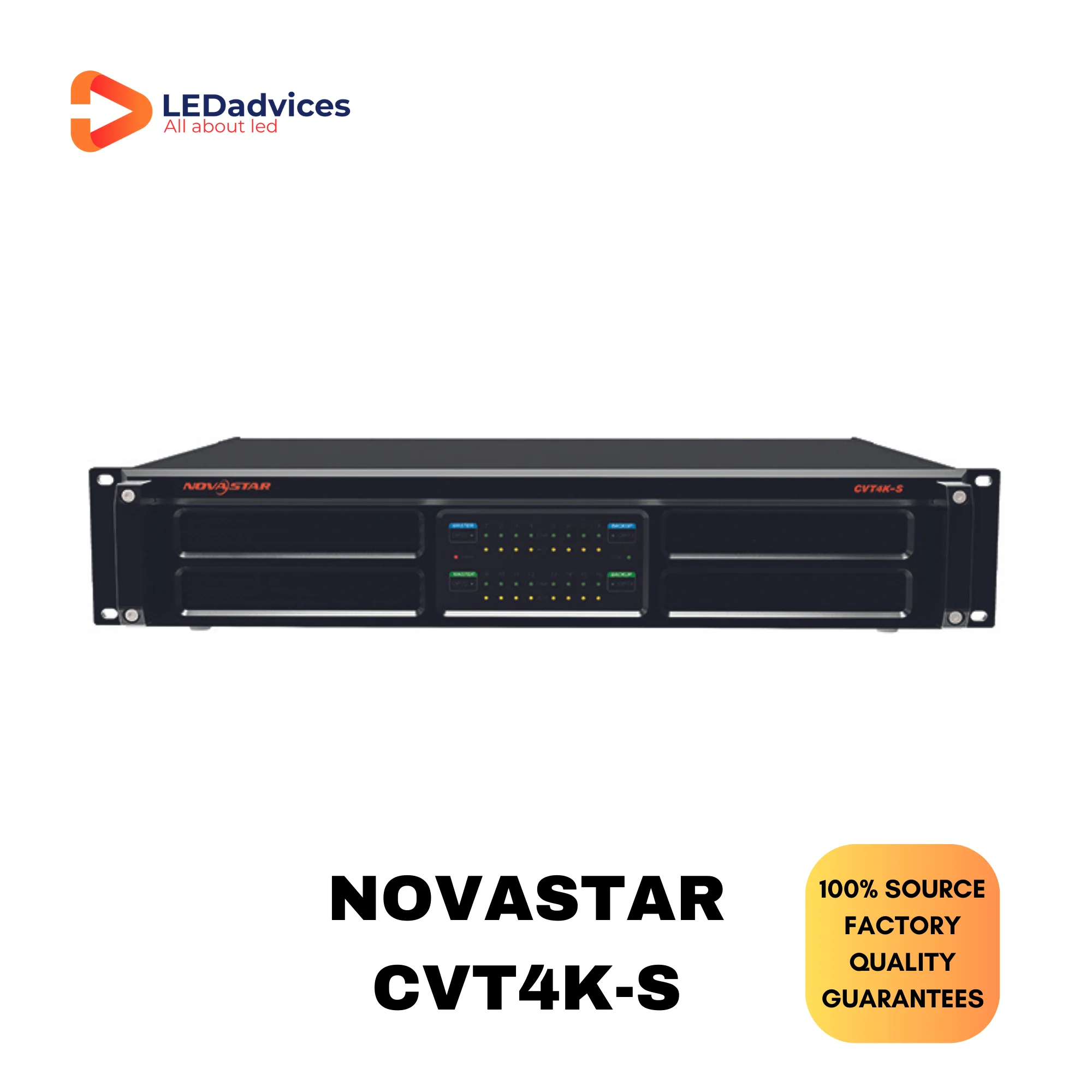 NovaStar CVT4K CVT4K-S CVT4K-M FIBER OPTIC CONVERTER SINGLE MODE 10 gigabits 16 Neutrik RJ45 Outputs 4 SFP fiber optic outputs