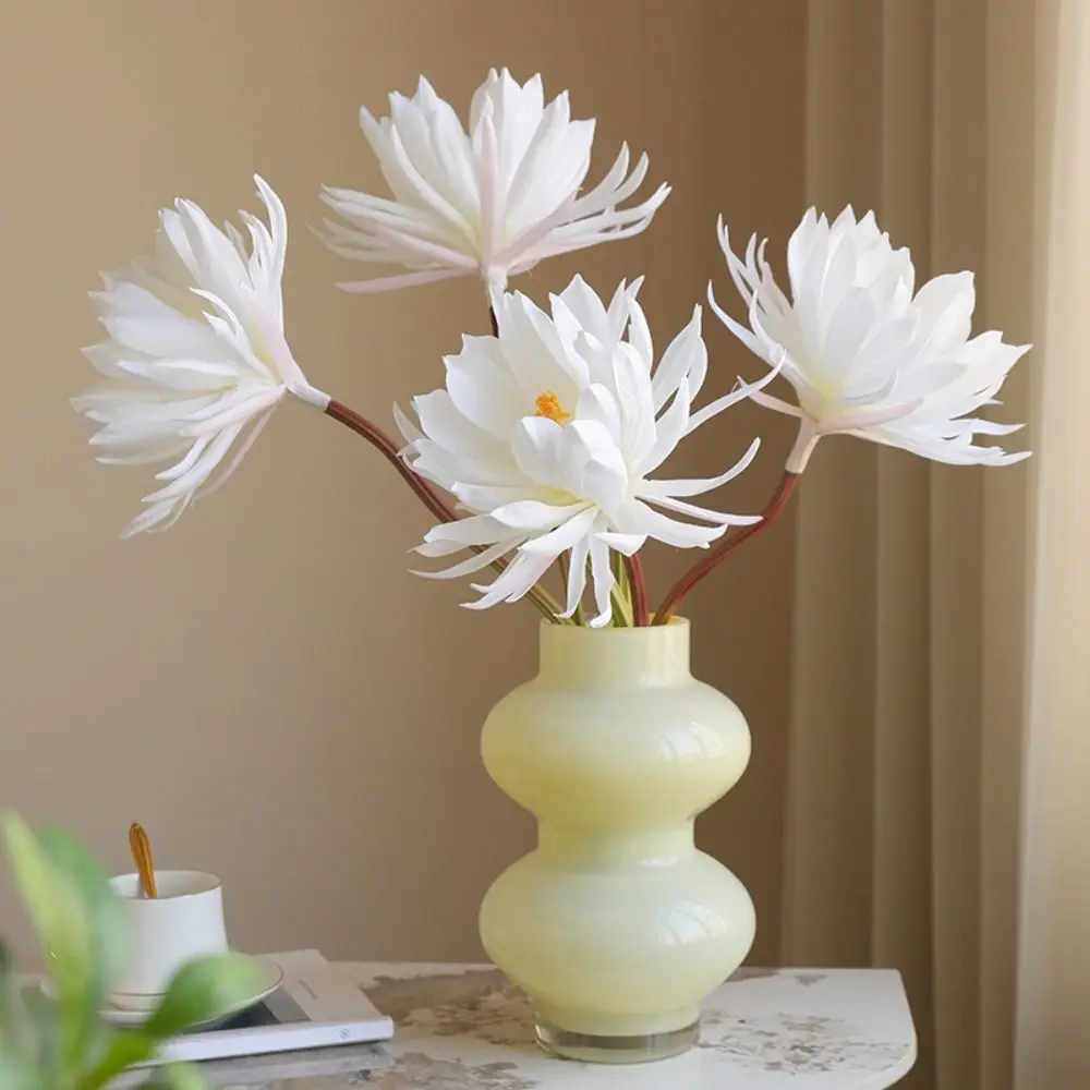 75 سنتيمتر باقة Epiphyllum الاصطناعية لمسة حقيقية اليدوية محاكاة فروع Epiphyllum أنيقة واقعية وهمية زهرة #3