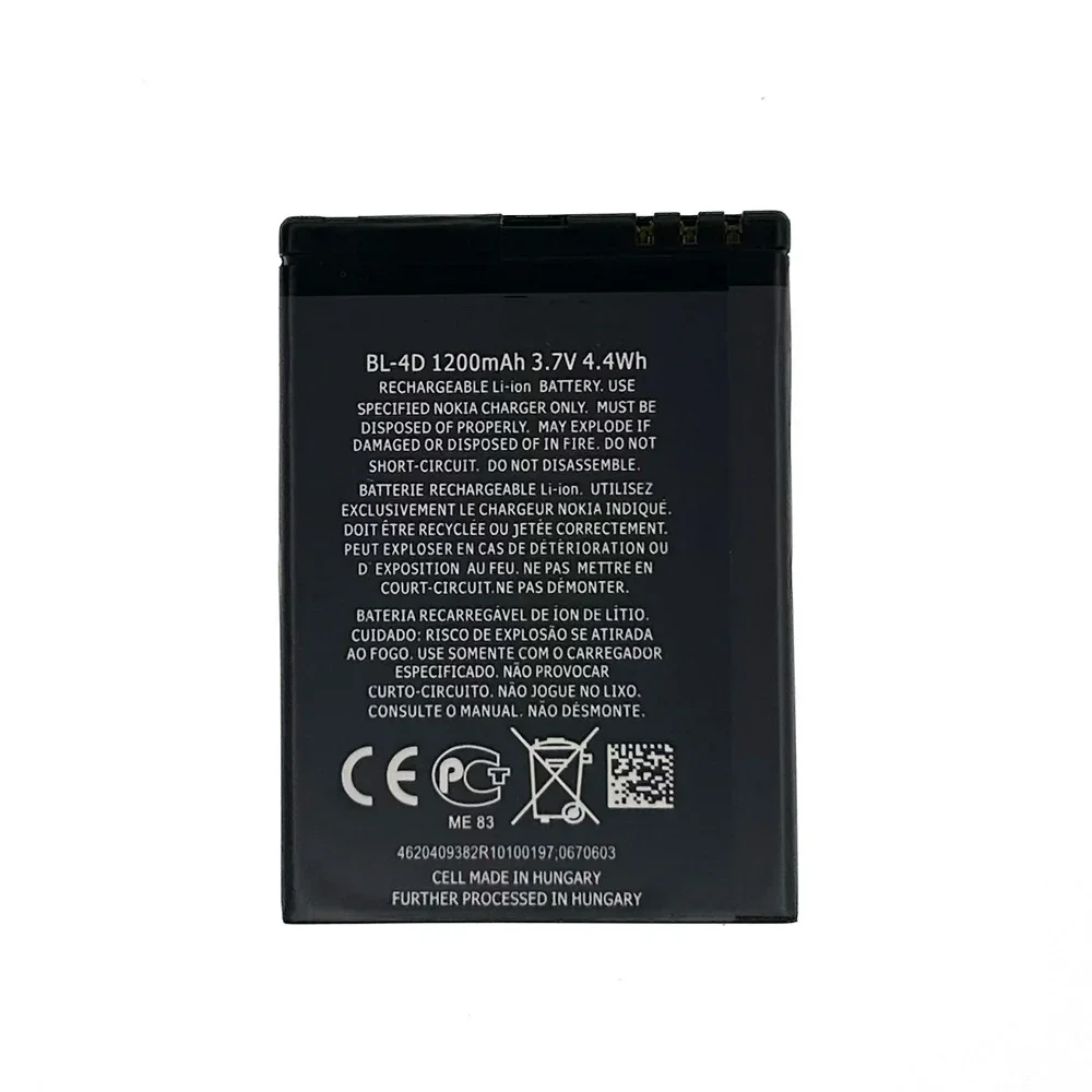 New Original 1200mAh BL-4D BL4D Battery For Nokia N97mini N8 N8-00 E5 E5-00 E7 E7-00 T7 T7-00 702T N5 808 Rechargeable Batteries