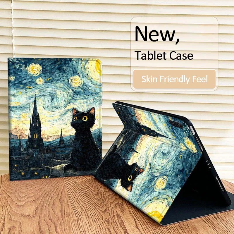 

Vintage Cat Art Cute Tablet Case For Huawei MatePad Pro Air 12 X Honor Pad 8 V8 9 13 GT GT2 3 12.6 13.3 Inch