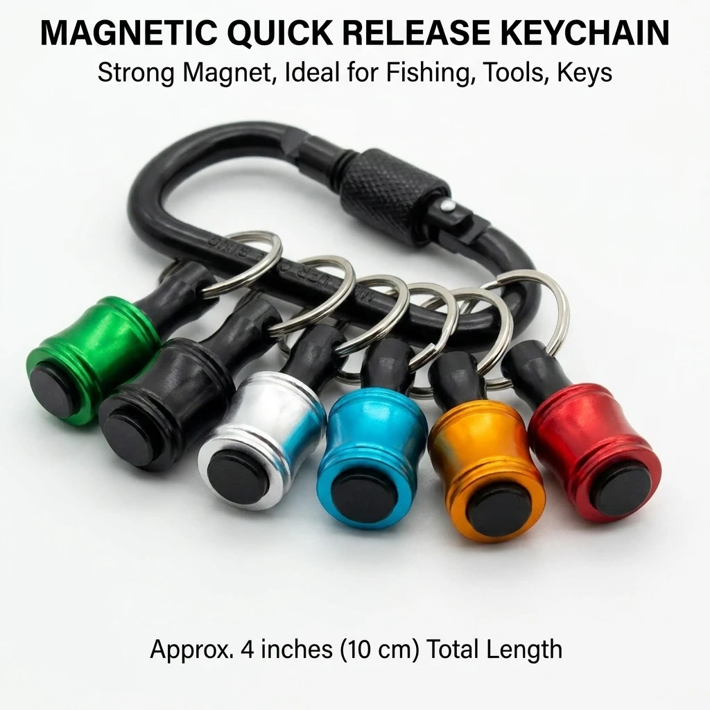 6PC Hex Handle Screwdriver Set Quick-Change Color-Coded Extension Rods Key Chain