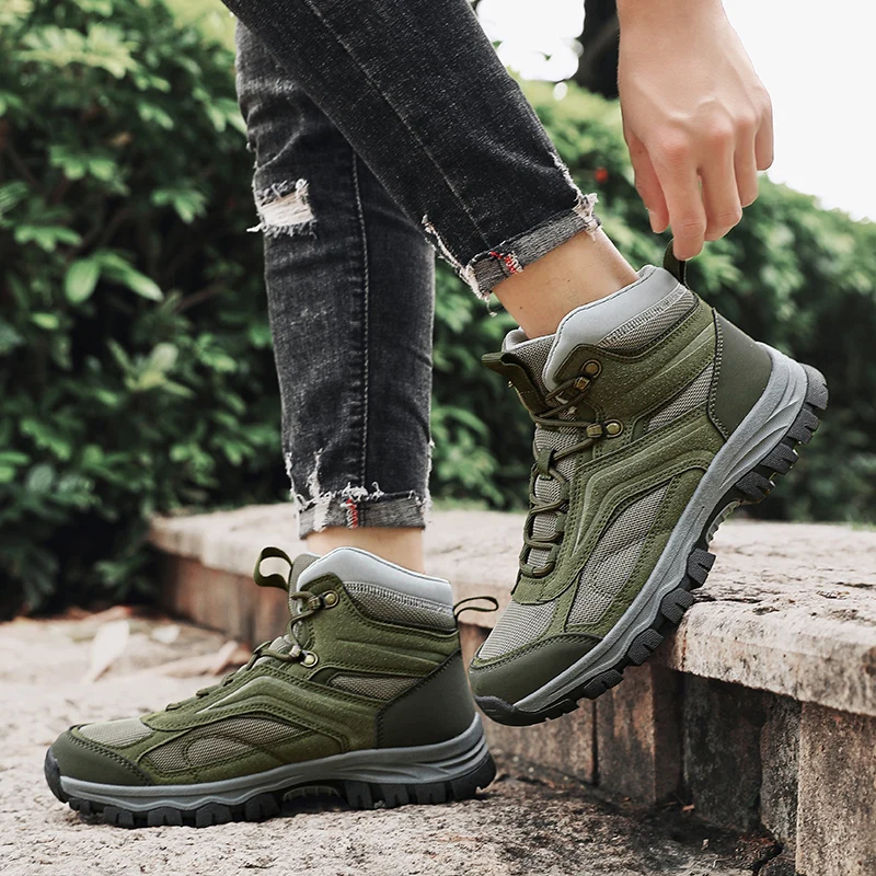 2026 Hiking Shoes Men's Non-slip Wear-resistant Comfortable Outdoor Hiking Sports Shoe Outdoor Running Shoes Walking Sports Shoe