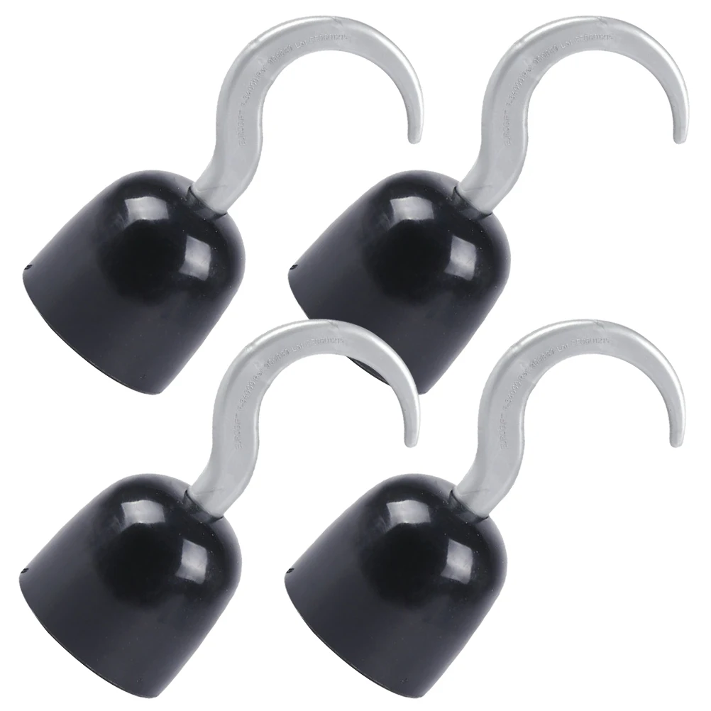 

4pcs Pirate Hook Props Halloween Cosplay Accessories Plastic Pirate Outdoor Costume Tool for Men Women Teens
