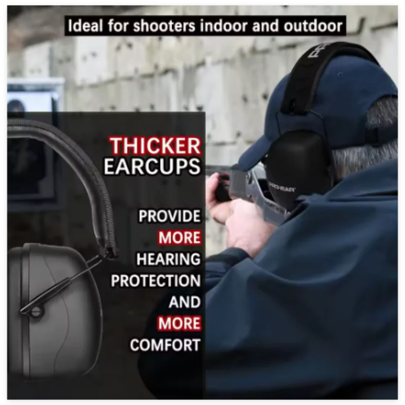 Prohear ป้องกันหูความปลอดภัยระดับมืออาชีพป้องกันการได้ยิน NRR 30db การตัดเสียงรบกวนแบบพาสซีฟสําหรับการถ่ายภาพการล่าสัตว์ตัดหญ้า