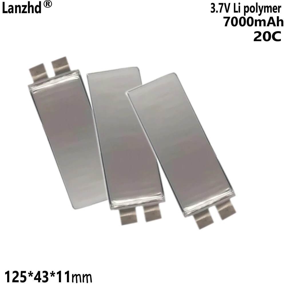1-12PCS 20C high capacity 3.7v 7000mAh Li lithium cells lipo polymer battery for diy 48v 20ah battery pack power tool 1143125