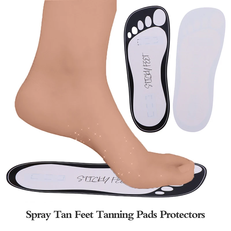 20Pcs=10pairs Disposable Tanning Slippers Feet Spray Tan Foot Pads Protectors Stickers Tanning Sticky For Body Accessories