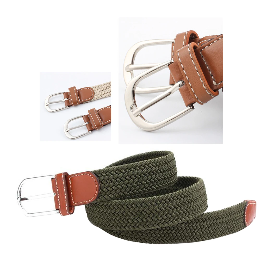 

Elastic Waistband Braided Woven Men Fabric Casual Men's Belt Mens Belts Stretchable Elasticity Miss