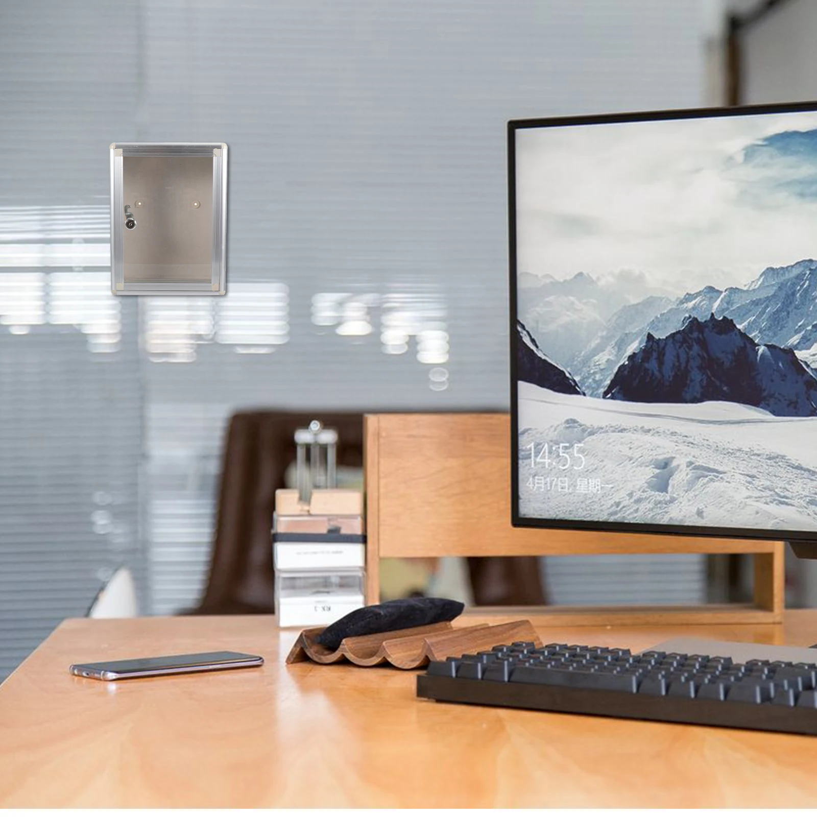 Suggestion Box Red Lockable Wall Mountable Letter Storage Container For Office Complaint Collection Aluminum Mail Holder