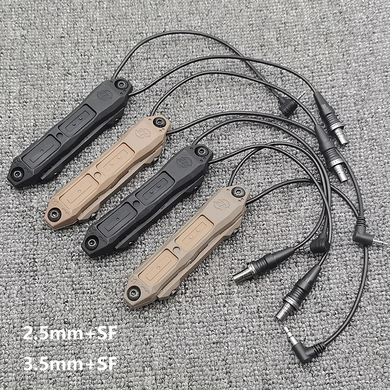 Tactical Pressure Switch Button Remote Dual Function Tail For PEQ-15 DBAL-A2 M300 M600 Flashlight Airsoft Weapon Scout Light