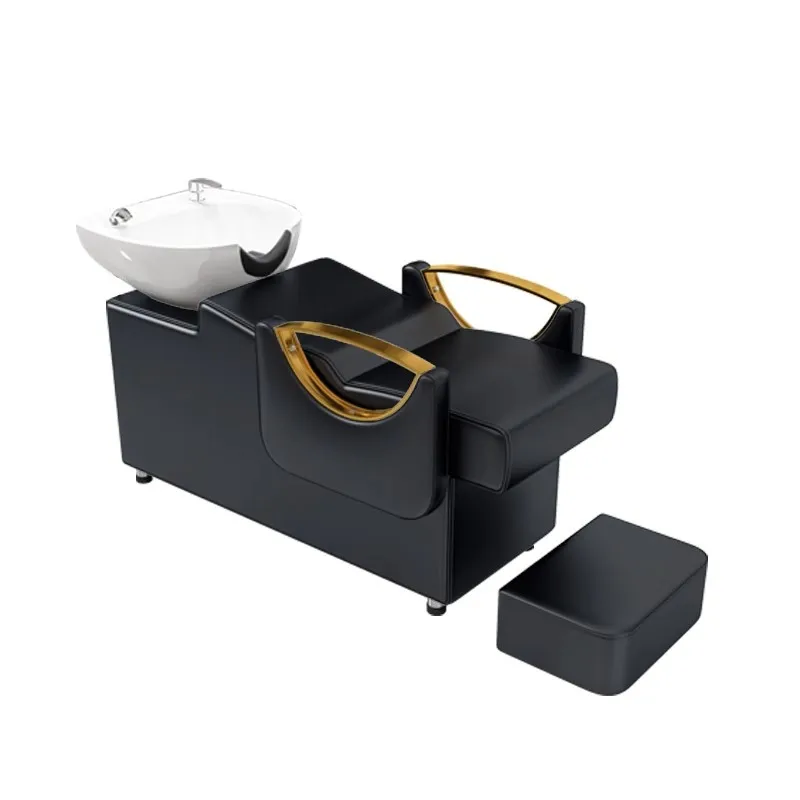 Professional Beauty Hair Salon Furniture Hair Washing Massage Bed Curved Shampoo Chair