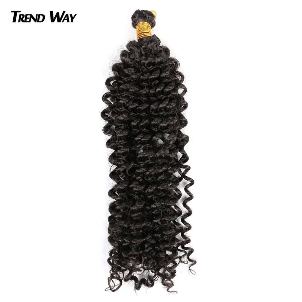 14inch Synthetic Afro Kinky Curly  Water Wave Ombre Braiding Hair Crochet Braids Hair Extensions For Black Women Blonde Brown