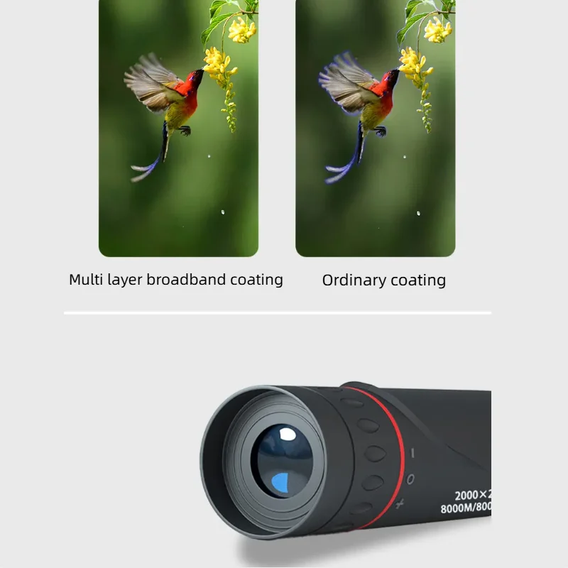 High definition monocular telescope with stand mini portable mobile phone telescope outdoor camping hunting bird watching image 5