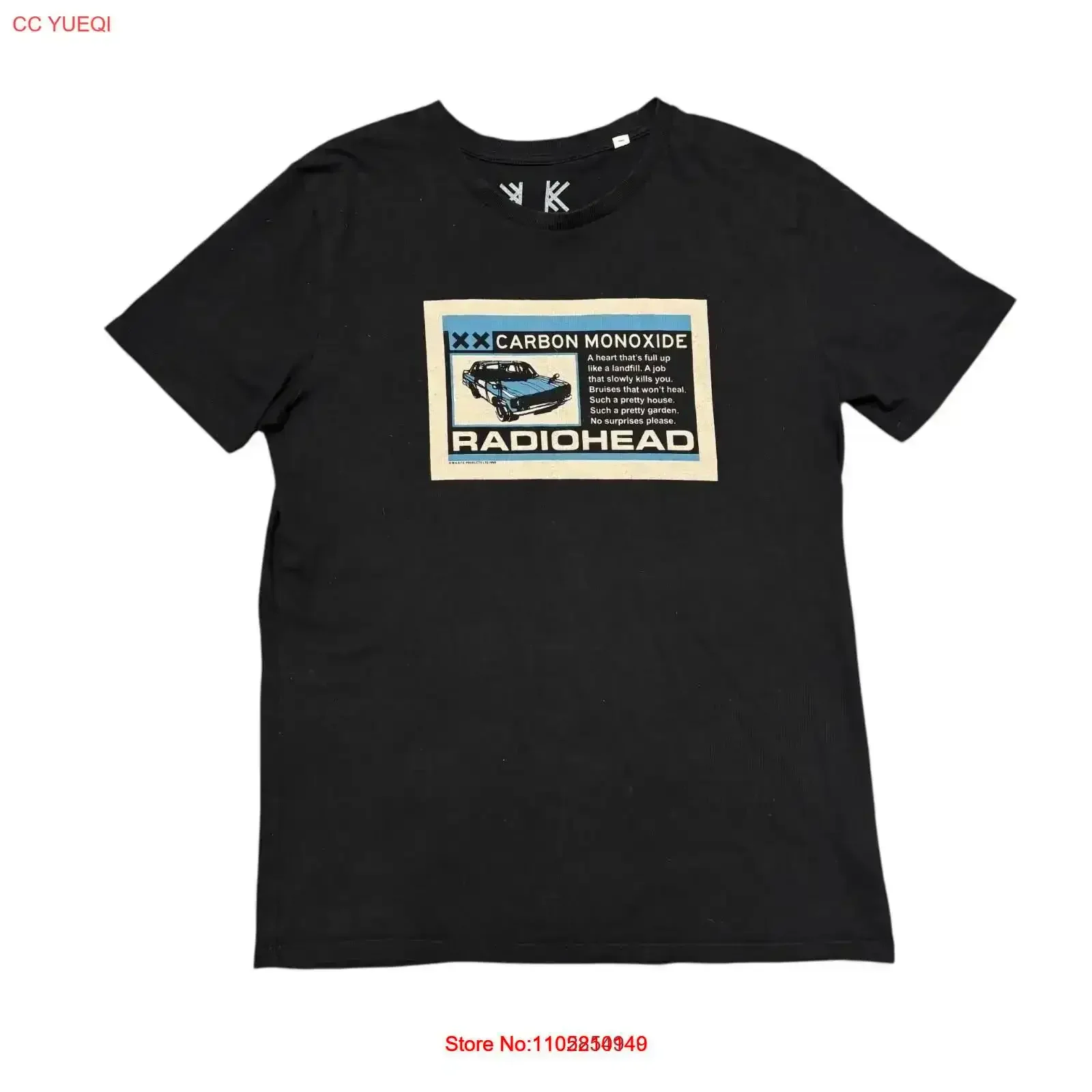Camiseta Vintage Radiohead negra, gira de los años 90, concierto, banda de Rock, Thom, Yorke, Britpop, ropa de calle elegante lavada, vintage cómodo