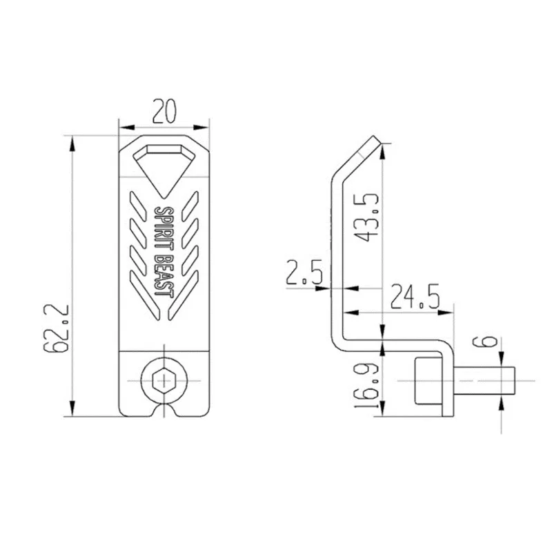 Motorcycle / Scooter Hook 304 Stainless Steel M6 Universal Motorcycle Scooter Hook