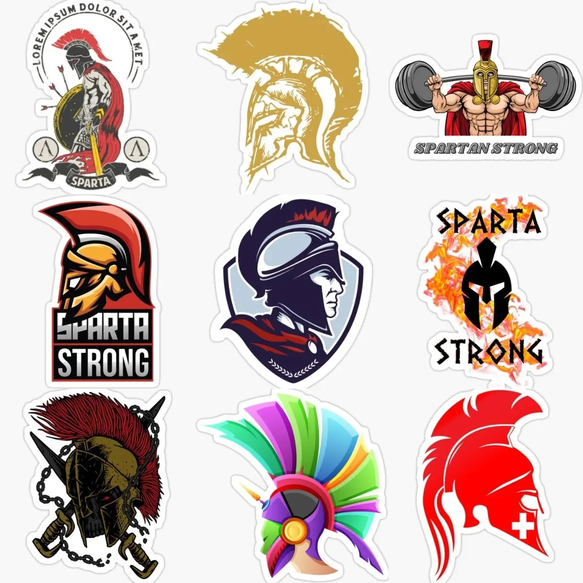 

Sparta Warrior Helmet Personalized Stickers Accessories for Decorate Car Wall Bicycle Window Fridge Table Motorcycle Off-road