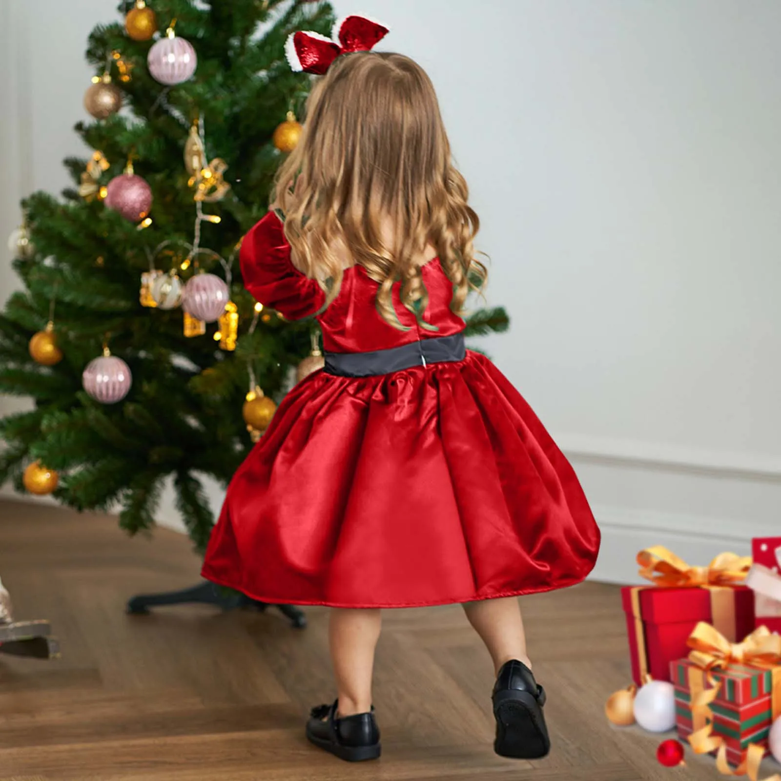 Christmas Dress For Girls My 1st Christmas Toddler Baby Party Princess Gowns Formal Clothes New Years Costume Christening 0-24M