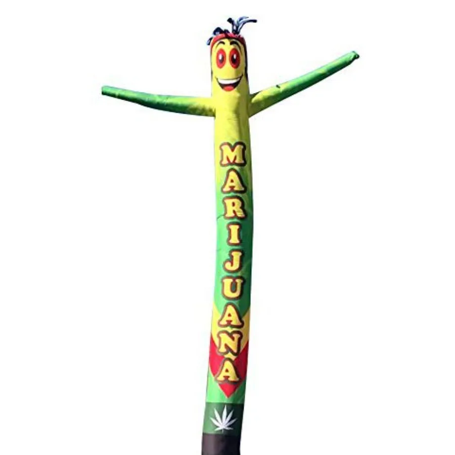 

Marijuana Dispensary 20 Foot Tall Inflatable Tube Man Air Powered Dancing Puppet for Outdoors Replacement Dancer Only