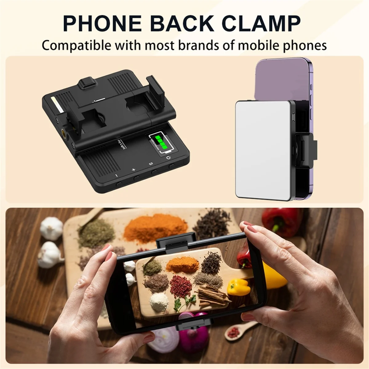 Smartphone Selfie Fill LightSmartphone Selfie Fill Light 2500K-9000K Video Conference Live Streaming Portable LED