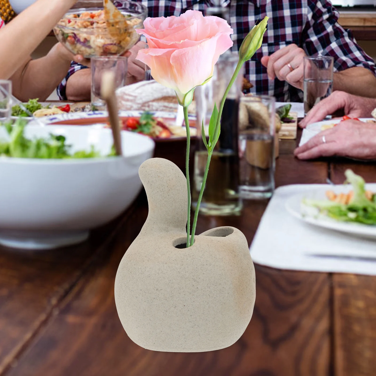 

Thumbs Up Gesture Ceramic Flower Vase Sturdy Decorative Floral Art Container Home Desktop Vase Tea Room Floral Arranging Holder