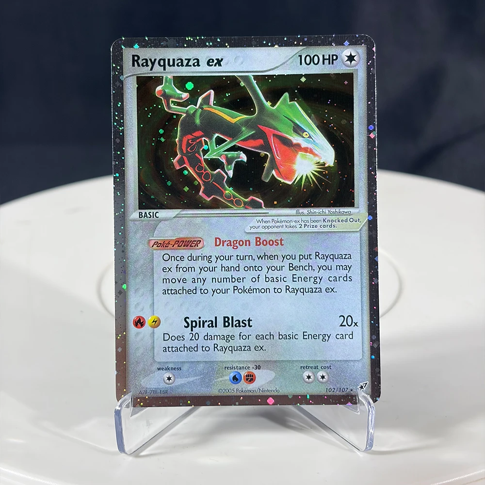 PTCG Proxy-Karten EX-Serie Rayquaza Gold Star Charizard Gengar Pikachu Hobbys Sammlerstücke Spielesammlung Anime-Karten