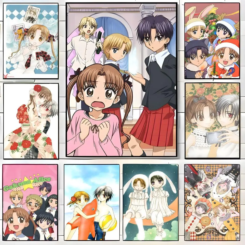 Japanese Anime G-Gakuen Alice Poster  Self-adhesive Art Waterproof Paper Sticker Coffee House Bar Room Wall Decor