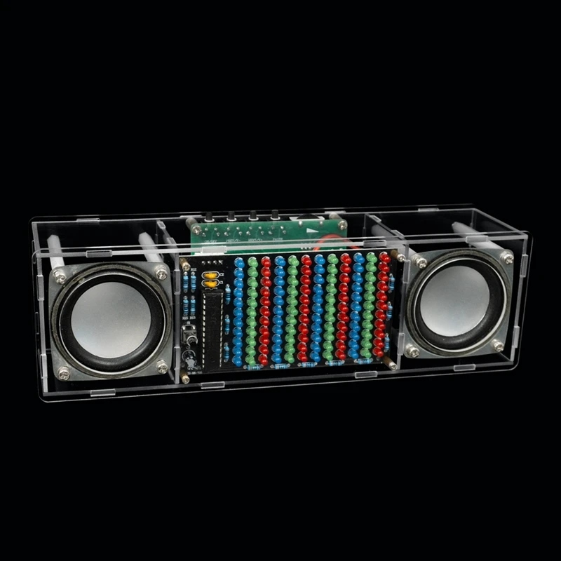 DIY Bluetooth Speaker Kit Electronic LED Music Spectrum Dual Channel Soldering Practice 3W Speaker 8002 Amplifier