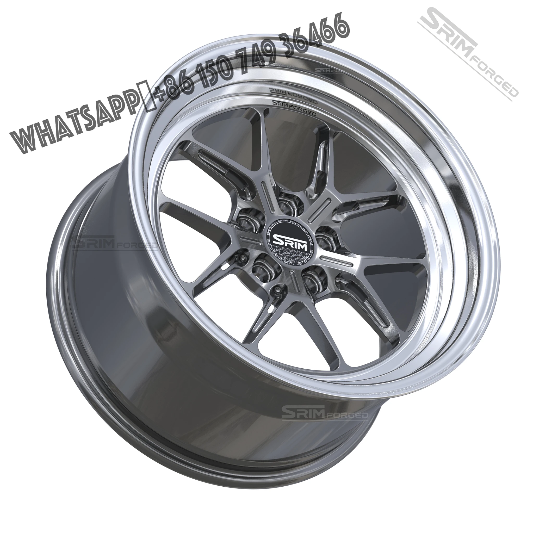

SRIM 18inch Deep Lip Hyper Gloss Rims Pcd 5x114.3 5x108 5x120 5x112 Forged Car Wheels Racing Alloy Black Aluminum Customized