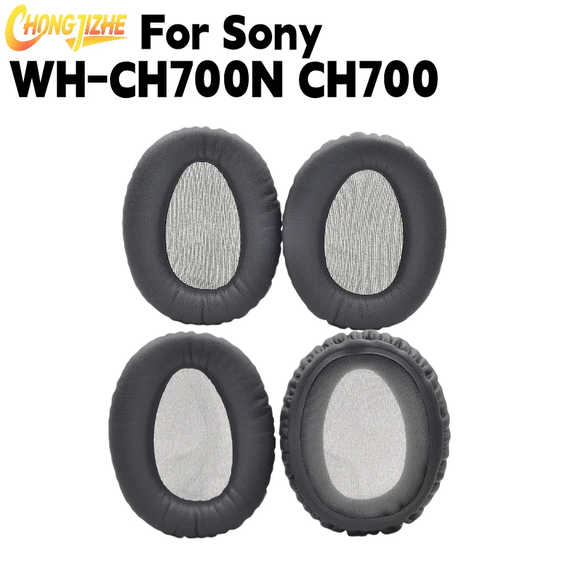 Replacement Protein Leather Ear Pads For Sony WH-CH700N CH700 Headphones Memory Foam Earmuff Repair Parts - view 2