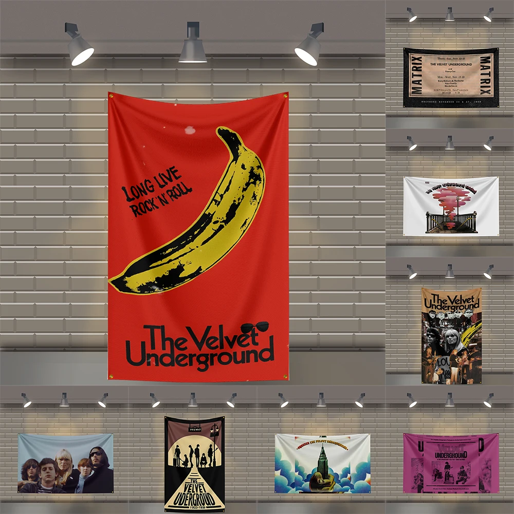

3x5 Ft T-The-Velvet-Undergrounds Heavy Metal Band Flag Rock Music Wall Banner for Bedroom Studio Bar Concert Outdoor Decor