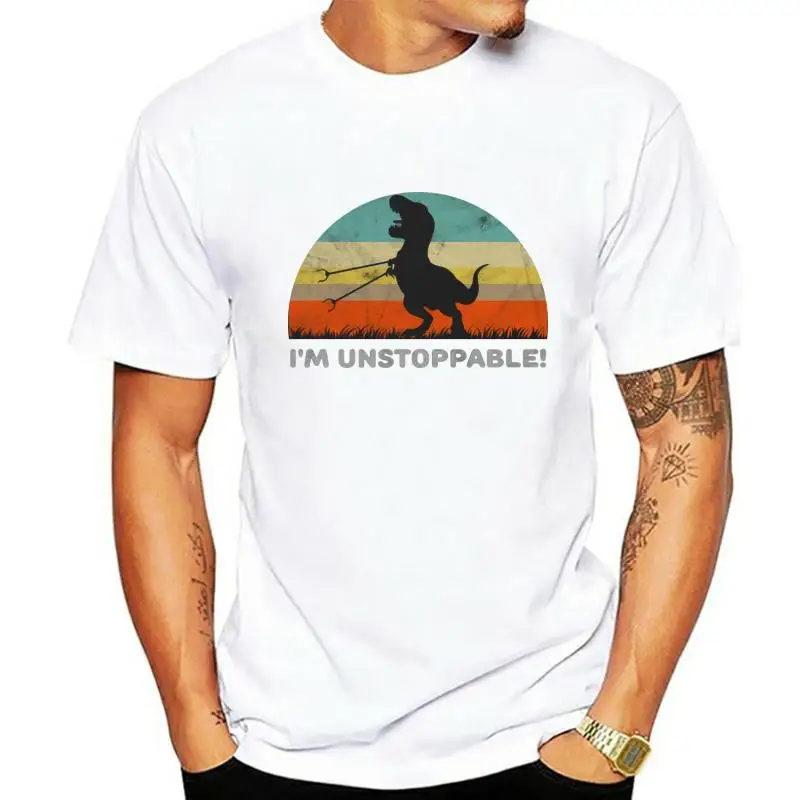 Men t-shirt I'm Unstoppable T Rex With Long Arms Trash Pickers tshirt Women t shirt